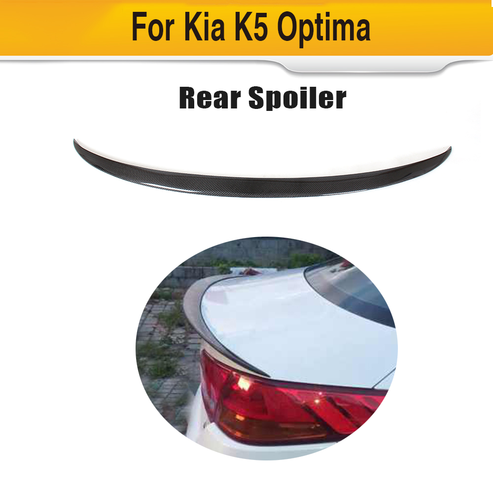  K5 Optima 2013 2014 2015 JC ŸϿ   ź  ڵ ڵ ĸ ũ Ʈũ  Ϸ/Carbon Fiber Auto Car Rear Wings Trunk Lip Spoiler For Kia K5 Optima 2013 2